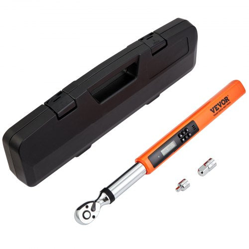 Digital Torque Wrench, 3.7-37ft.lb/5-50n.m 3/8" Drive Electronic Torque Wrench, Torque Wrench Kit Torque Range Accurate to ±2%, 3-Mode Adjustable Torque Wrench Set with LED Buzzer Calibration