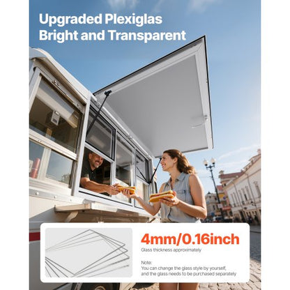 152x92 cm Servierkiosk für Imbisswagen, Markise