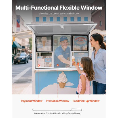 152x92 cm Servierkiosk für Imbisswagen, Markise