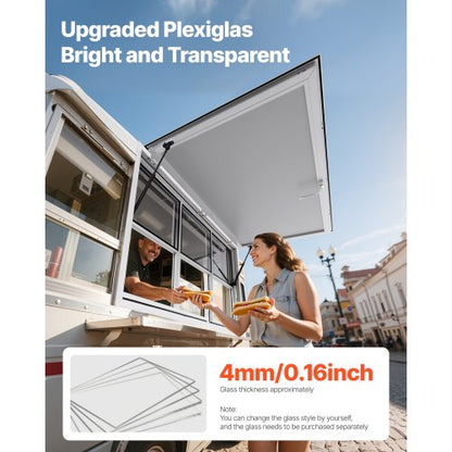 152x92 cm Servierkiosk für Imbisswagen, Markise