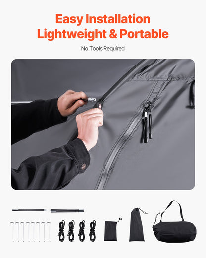 Outdoor-Fahrradaufbewahrungszelt Fächerförmiges wasserdichtes Fahrradzelt für 1 bis 2 Fahrräder