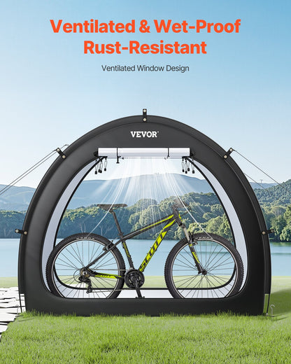 Outdoor-Fahrradaufbewahrungszelt Fächerförmiges wasserdichtes Fahrradzelt für 1 bis 2 Fahrräder