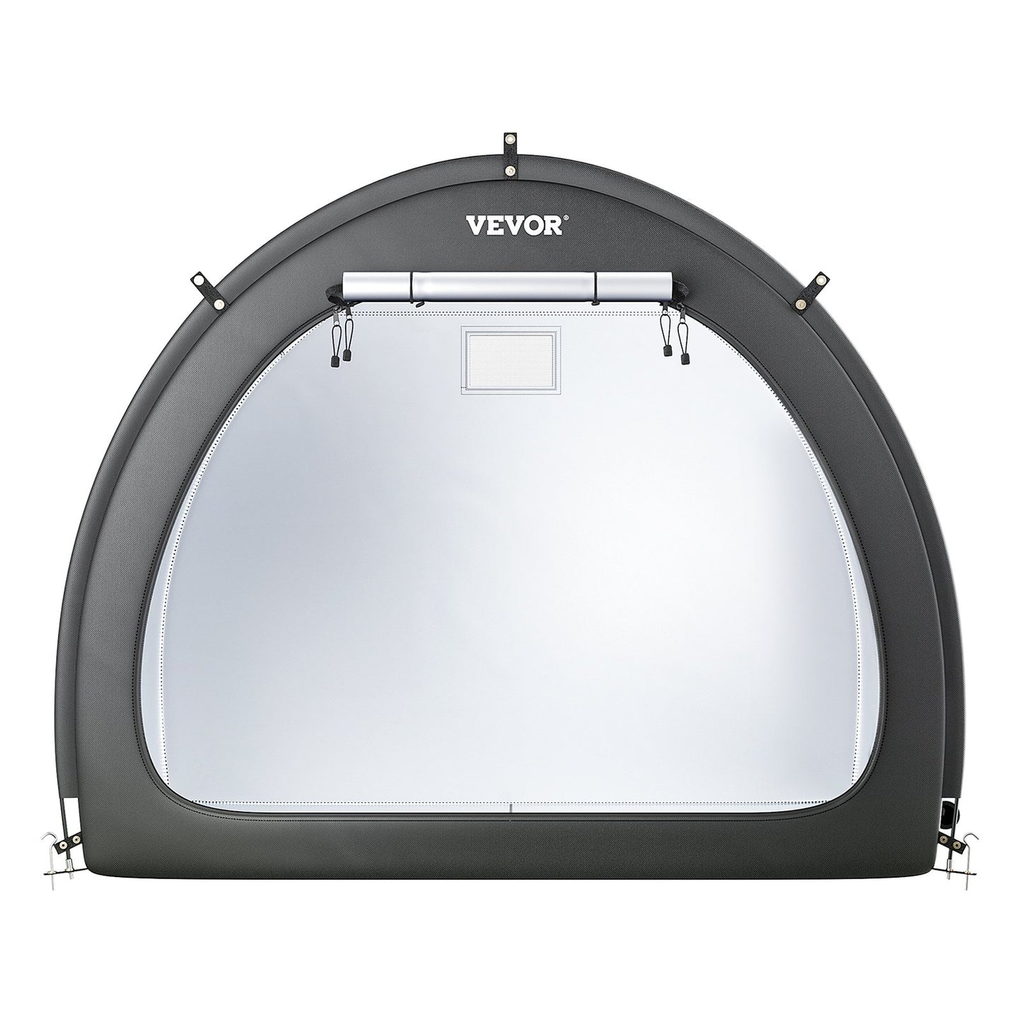 Utomhuscykelförvaringstält Fläktformat cykeltält med två dörrar för 4 till 5 cyklar