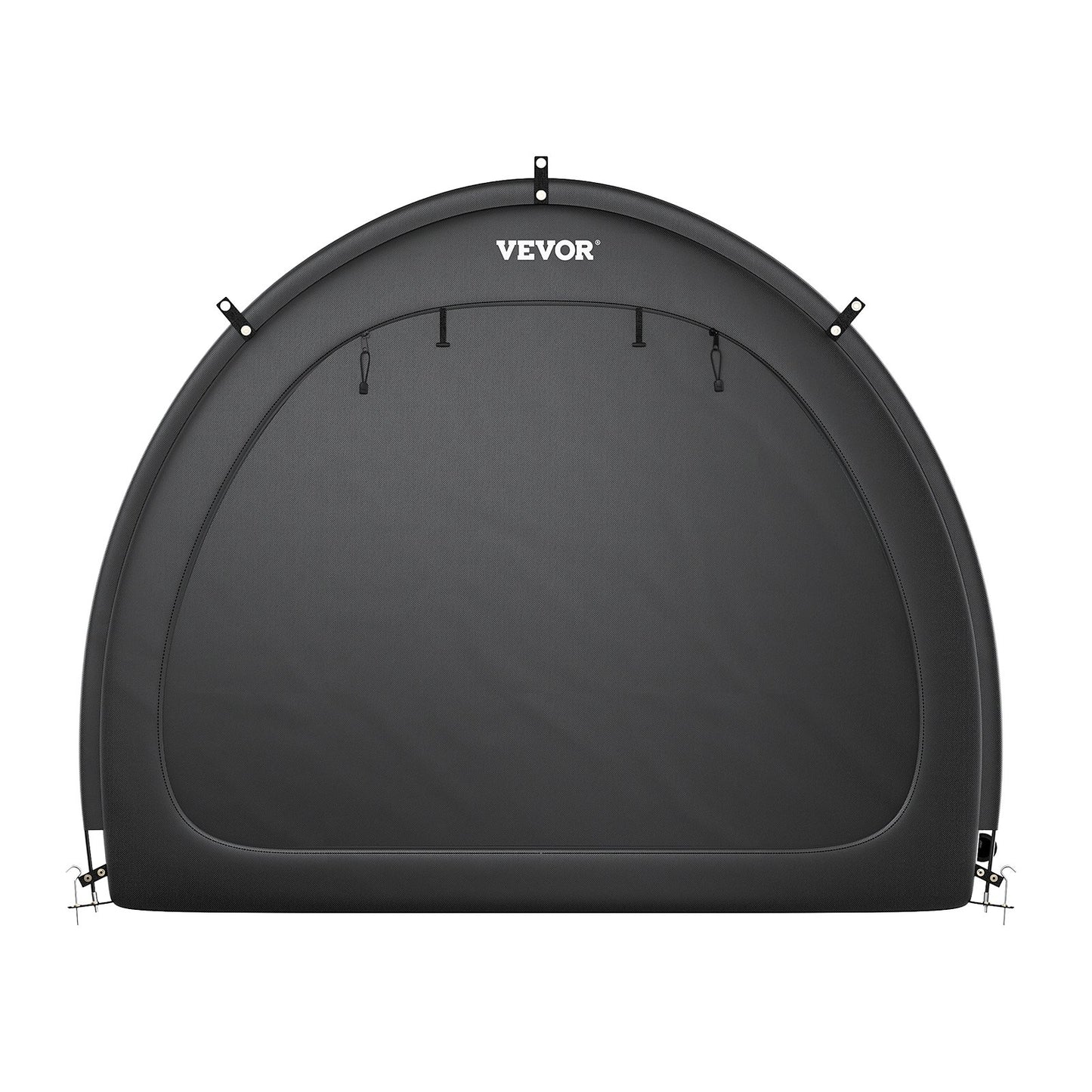 Utomhuscykelförvaringstält Fläktformat cykeltält med två dörrar för 4 till 5 cyklar