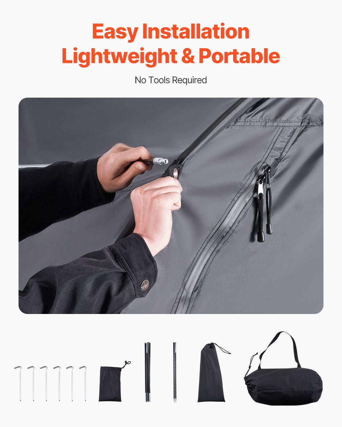 Utomhuscykelförvaringstält Fläktformat vattentätt cykeltält för 5+ cyklar