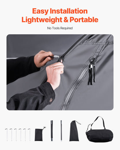 Utomhuscykelförvaringstält Fläktformat vattentätt cykeltält för 5+ cyklar