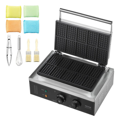 10PCS Kommerziellen Waffeleisen Rechteck Waffeleisen 1550W