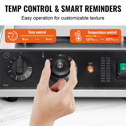 2PCS Kommerziellen Waffel Maker Rechteck Waffel Maker 2000W