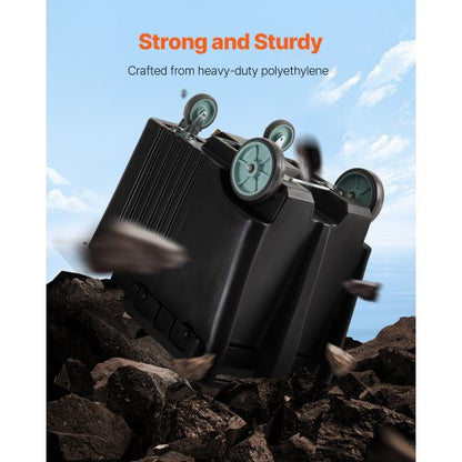 commercial ice box 61.6L portable ice box with sliding lid and 4 wheels | EU