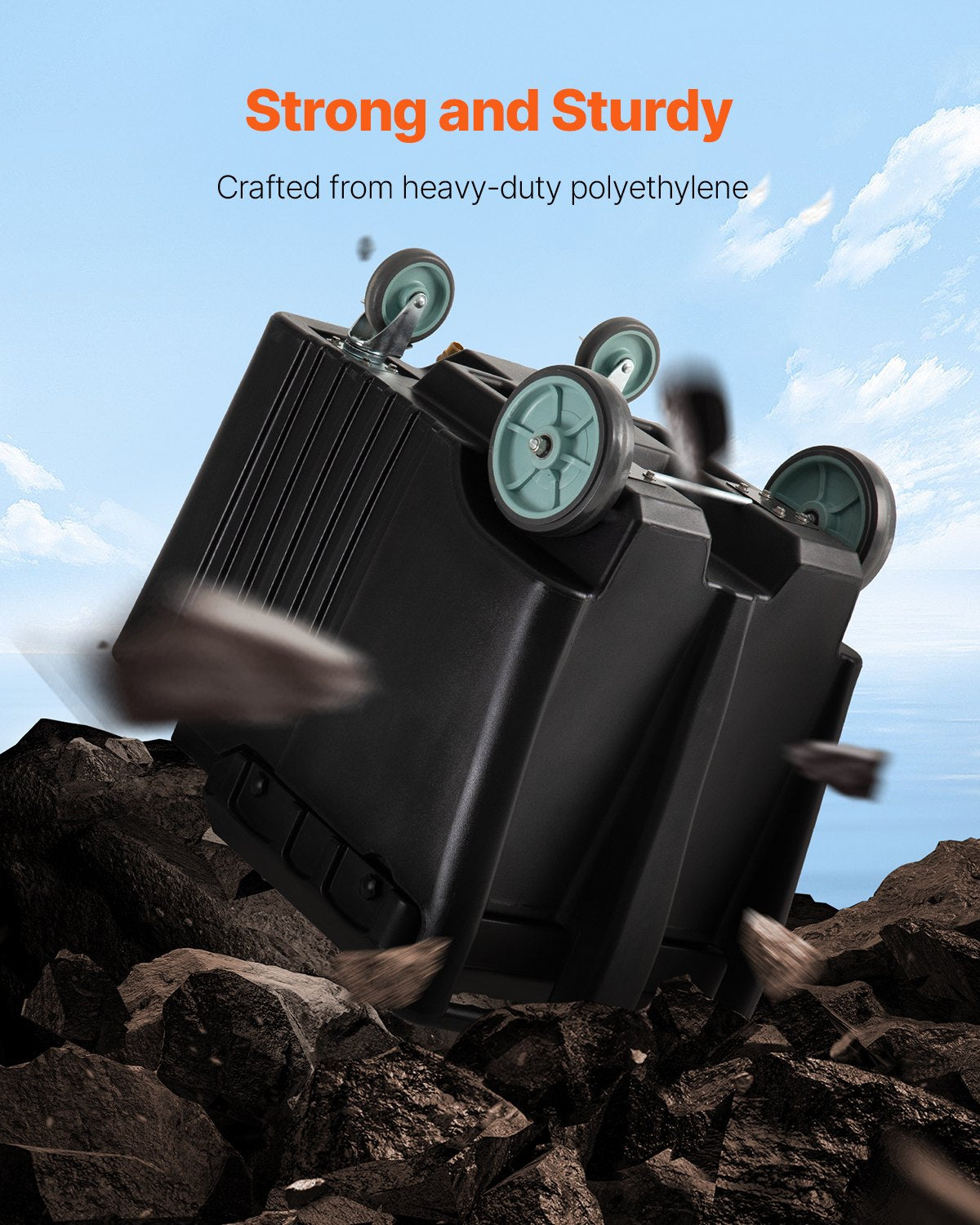 Commercial Ice Bin, 125 lbs Portable Ice Caddy, 31.5 x 22.8 x 29 inch Insulated Ice Carrier with 4 Wheels and Sliding Lid, Large Ice Bin for Catering, Kitchens, Bistros, Restaurants, and Bars