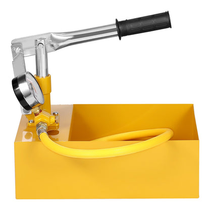 Hydrostatisk testpump, max 25 bar/362 PSI, enkelventil hydraulisk manuell vattentryckstestsats med mätare 5 L vattentank, 1 m slang med 1,27 cm utvändig gänganslutning för rörledning