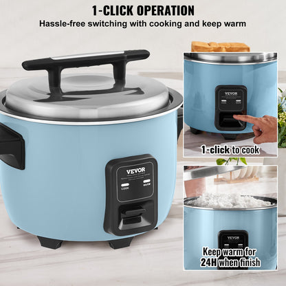 Commercial Rice Cooker 40 Cups Non-stick Pot 8L 24H Keep Warm Restaurant