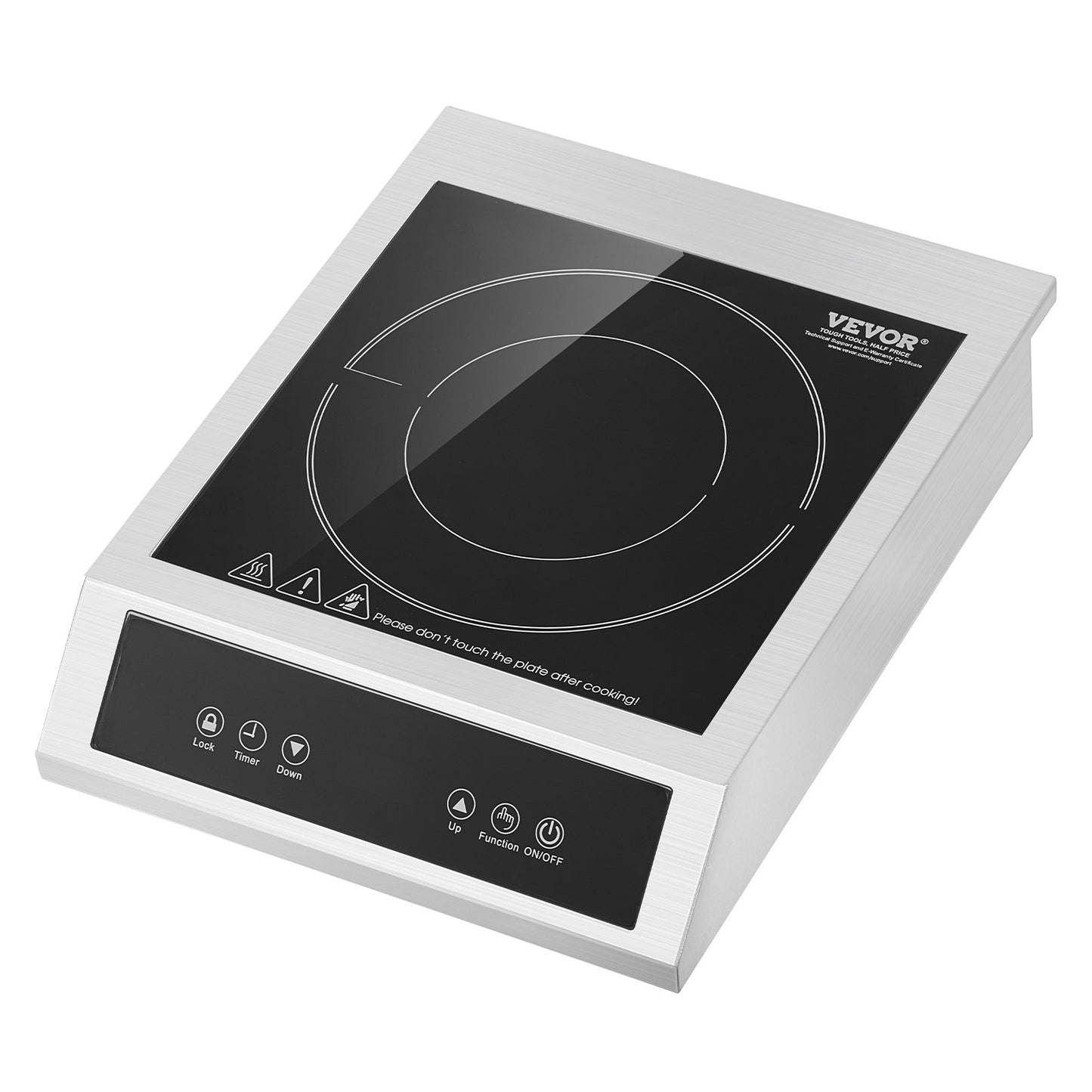 Portable Commercial Induction Cooktop 3500W Countertop Burner 11 Temp Levels