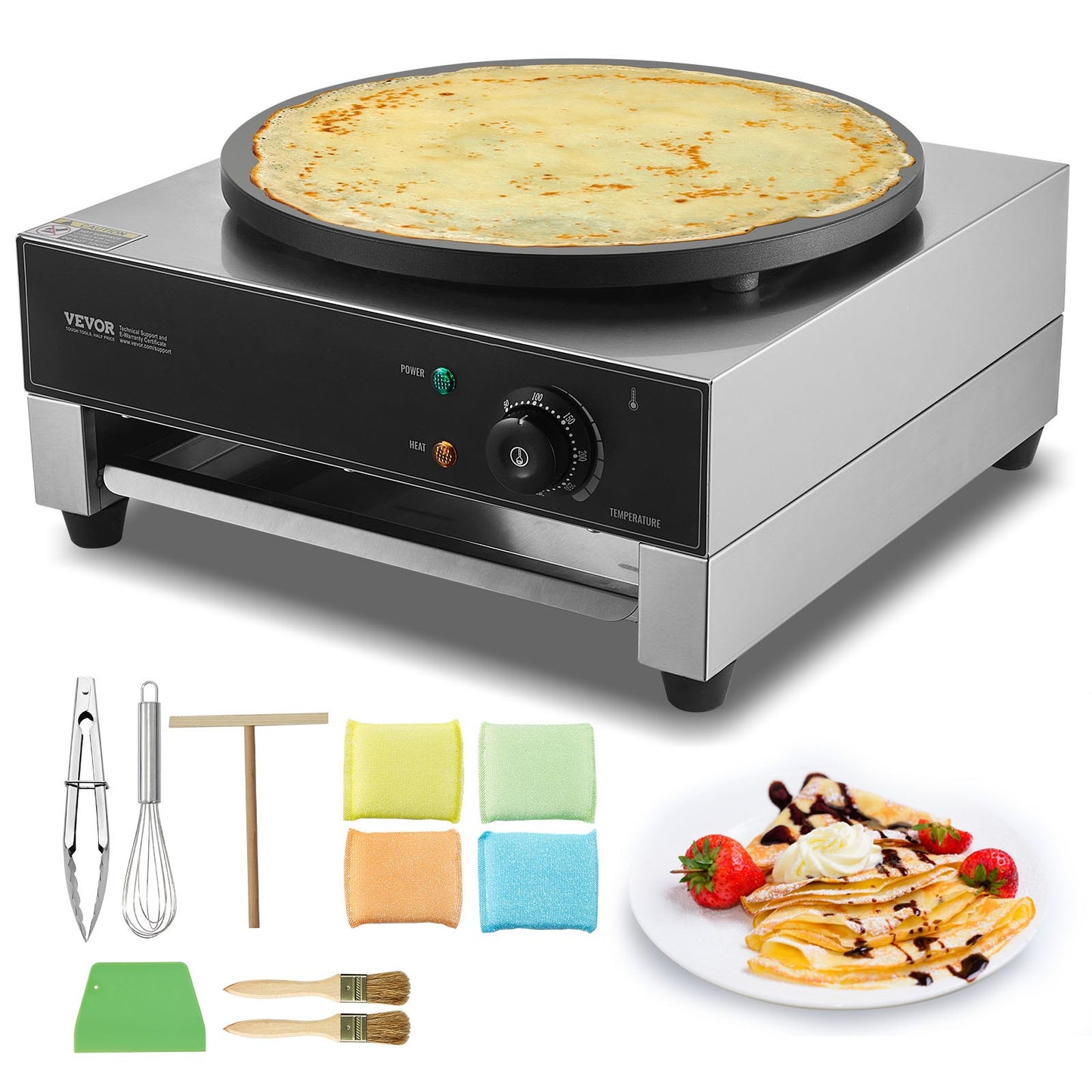 16 zoll Elektrische Crêpe Maker Kommerziellen Crêpe Maschine 1700W