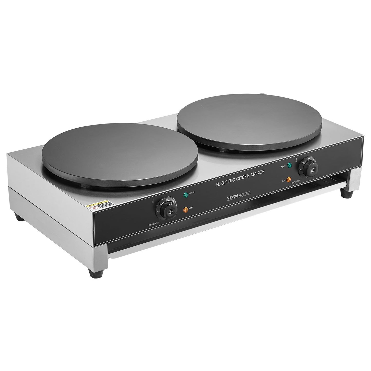 16 zoll Elektrische Crêpe Maker Kommerziellen Crêpe Maschine 6000W Doppel Kopf