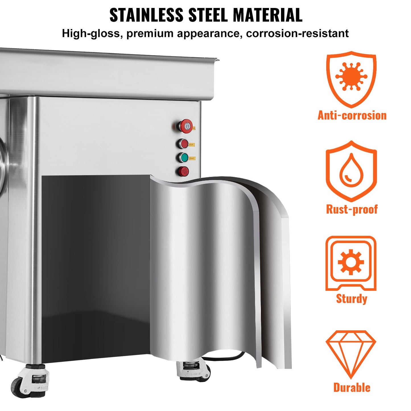 Commercial Electric Meat Grinder 36.7 lbs/min Industrial Cabinet Grinder