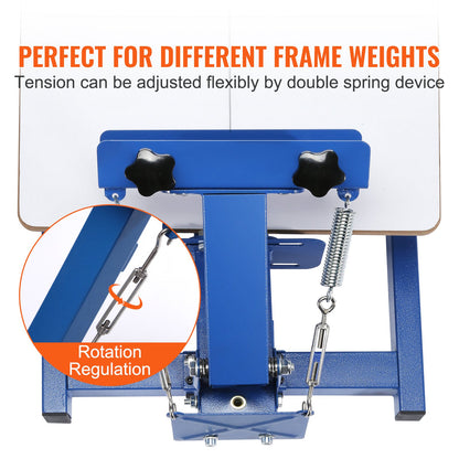 Screen Printing Machine, 1 Color 1 Station Silk Screen Printing Press, 21.2x17.7in Screen Printing Press, Double-layer Positioning Pallet, Adjustable Tension for T-shirt DIY Printing