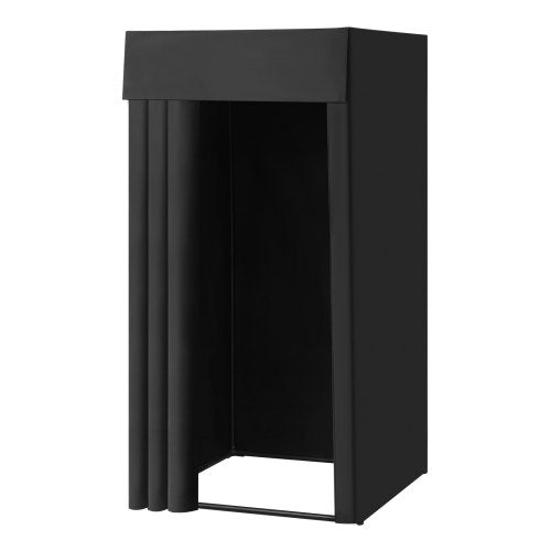 Fitting Room, Portable Dressing Room with Thick Polyester Curtains, Privacy Space with Shading Curtain and a Hook, for Boutique, Mall, Tailor's Store & Outdoor Activity 39 x 39 x 78 in (Black)