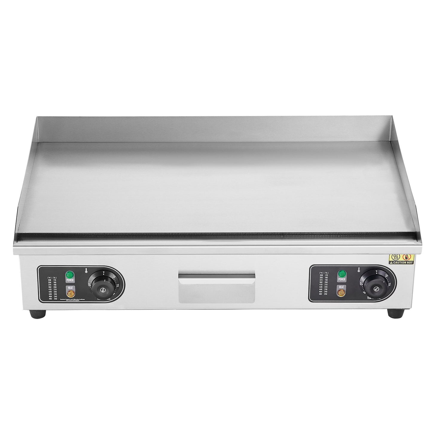 Commercial Electric Grill 4400W Countertop Flat Grill 122℉-572℉