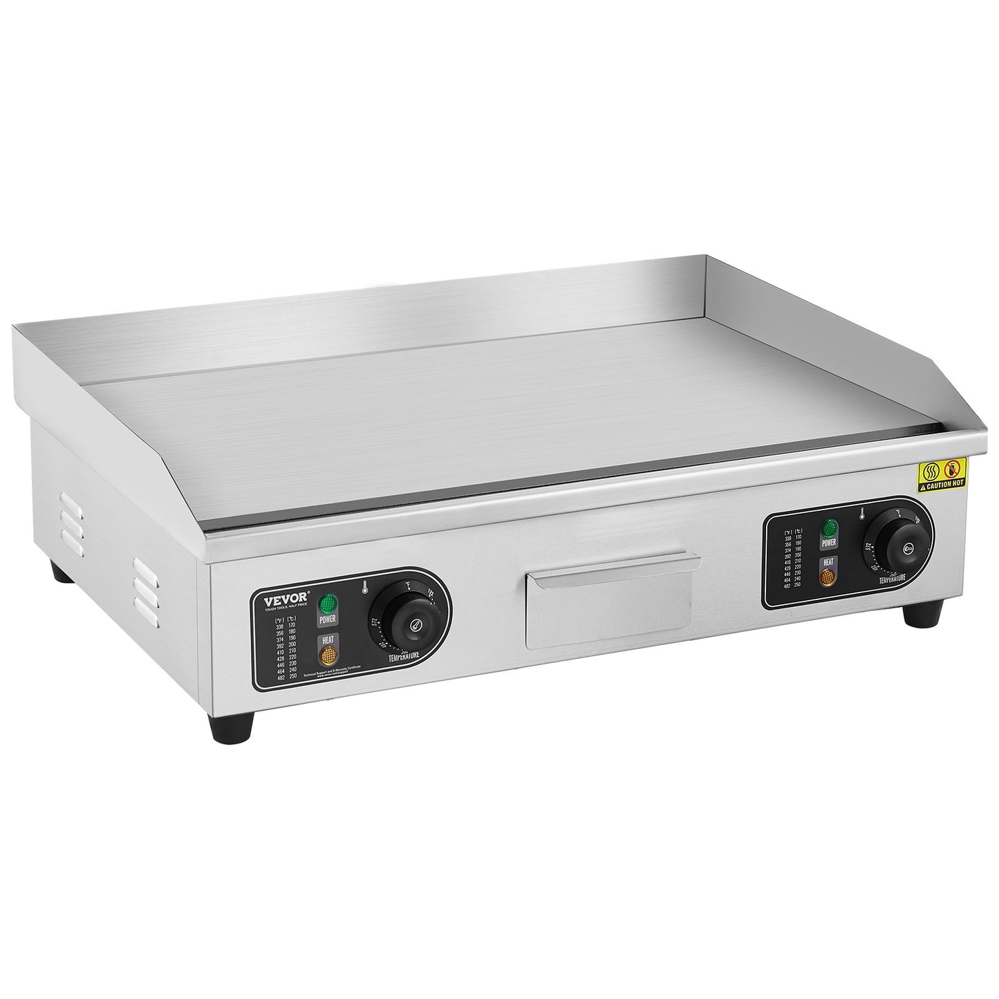 Commercial Electric Grill 4000W Countertop Flat Grill 122℉-572℉
