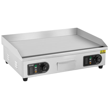 Commercial Electric Grill 4000W Countertop Flat Grill 122℉-572℉