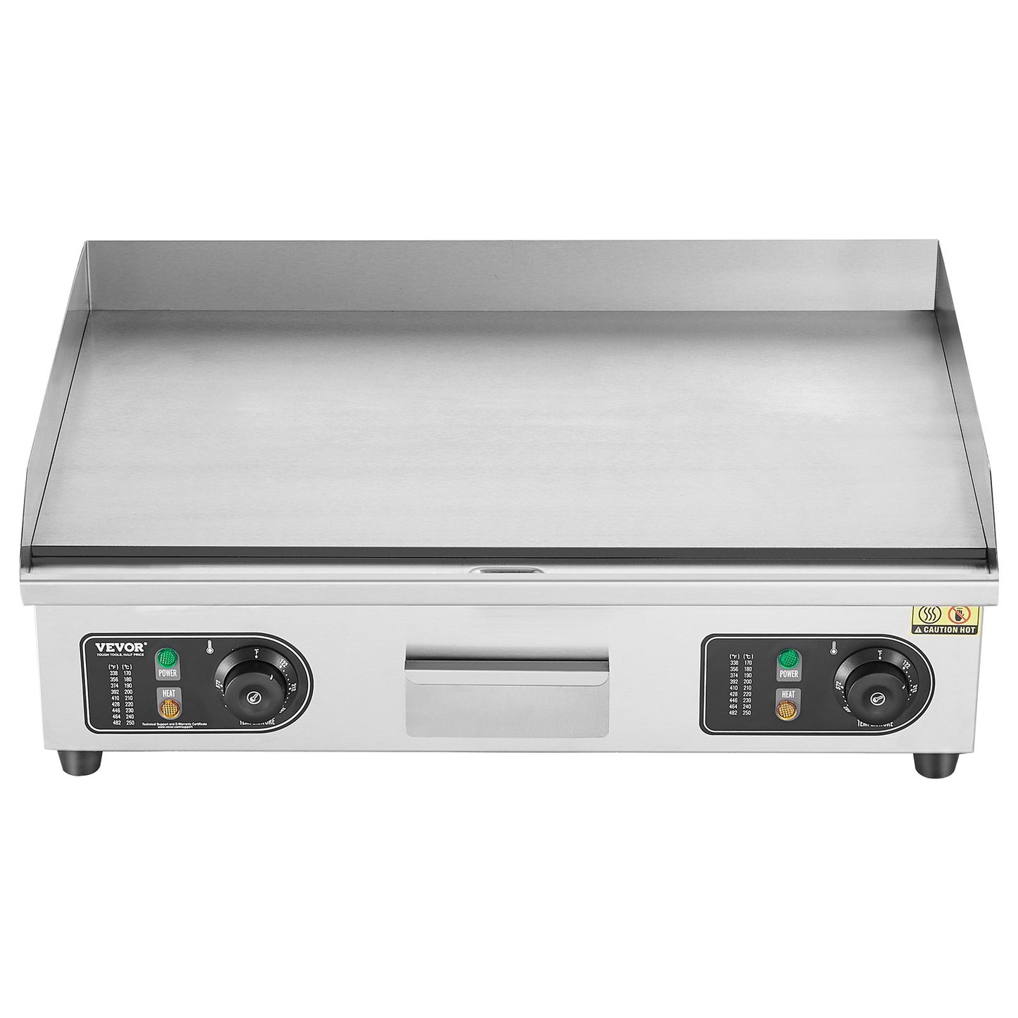 Commercial Electric Grill 4000W Countertop Flat Grill 122℉-572℉
