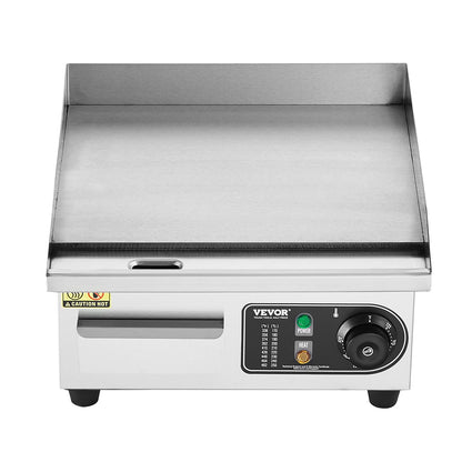 Kommerzieller Elektrogrill, 2000 W, Flachgrill für die Arbeitsplatte, 122℉-572℉
