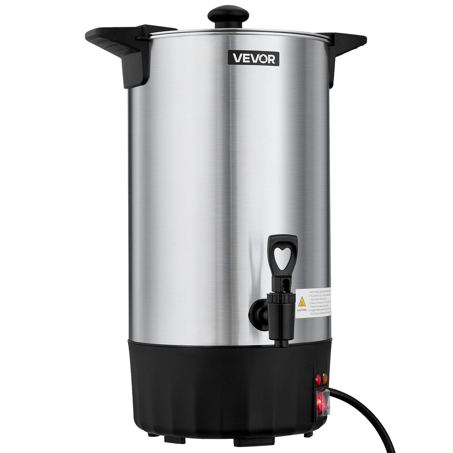 Commercial Coffee Urn, 60 Cup 9 L Hot Beverage Dispenser with Dripless Faucet, Quick-Brewing Stainless Steel Large Commercial Coffee Maker, for Catering, Business, Party, Church & Restaurant