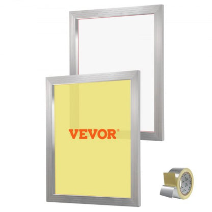 Screen Printing Kit, 2 Pieces Aluminum Silk Screen Printing Frames, 20x24inch Silk Screen Printing Frame with 160 Count Mesh, High Tension Nylon Mesh and Sealing Tape for T-shirts DIY Printing