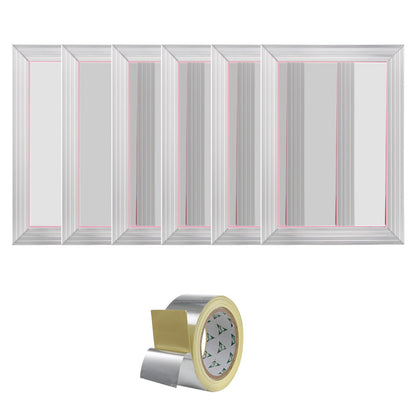 Siebdruck-Set, Siebdruckrahmen, 25,4 x 35,6 cm, 110 Maschen, 6 Stück