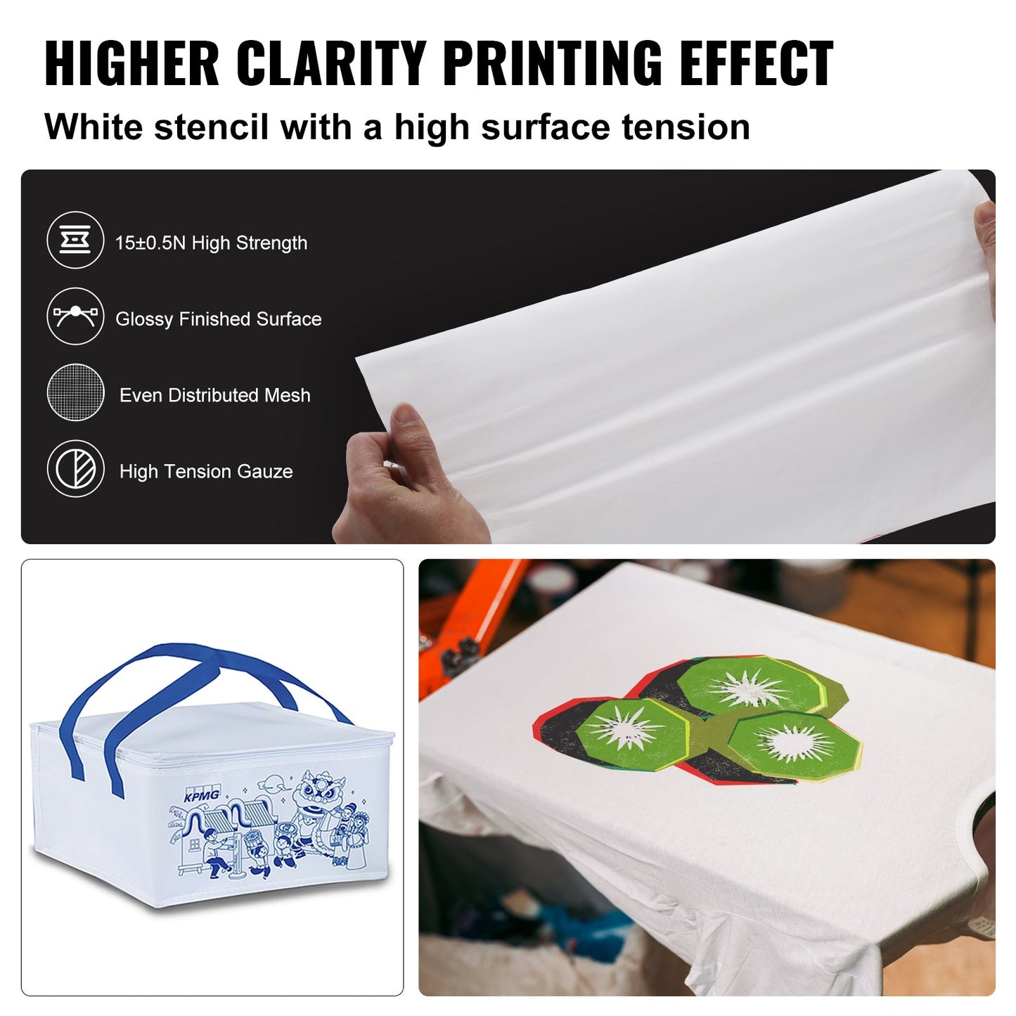 Screen Printing Kit, 6 Pieces Aluminum Silk Screen Printing Frames, 20x24inch Silk Screen Printing Frame with 305 Count Mesh, High Tension Nylon Mesh and Sealing Tape for T-Shirts DIY Printing