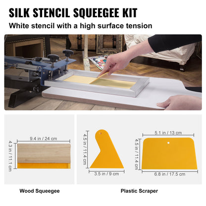 Screen Printing Kit Silk Screentrycksramar 8x10/10x14in 110 Mesh 2st