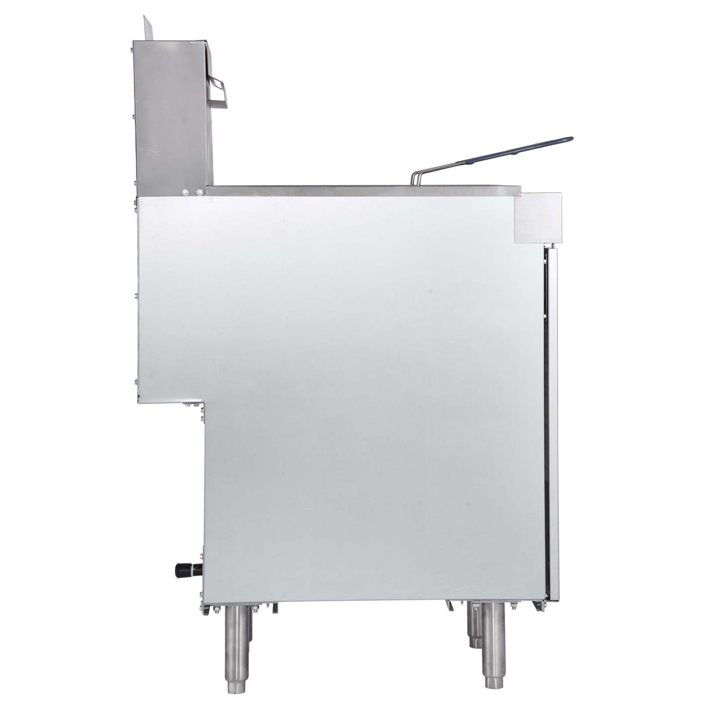 Commercial Deep Fryer, 3-Burner Fryer for Restaurants, Stainless Steel Floor Standing Deep Fryers with Dual Baskets and Adjustable Temperature, Propane Powered, 40 lbs Capacity, 90,000 BTU