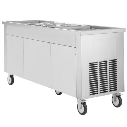 Maschine für frittierte Eisrollen, gerollte Eismaschine, 45,7 x 45,7 cm, 2 Pfannen