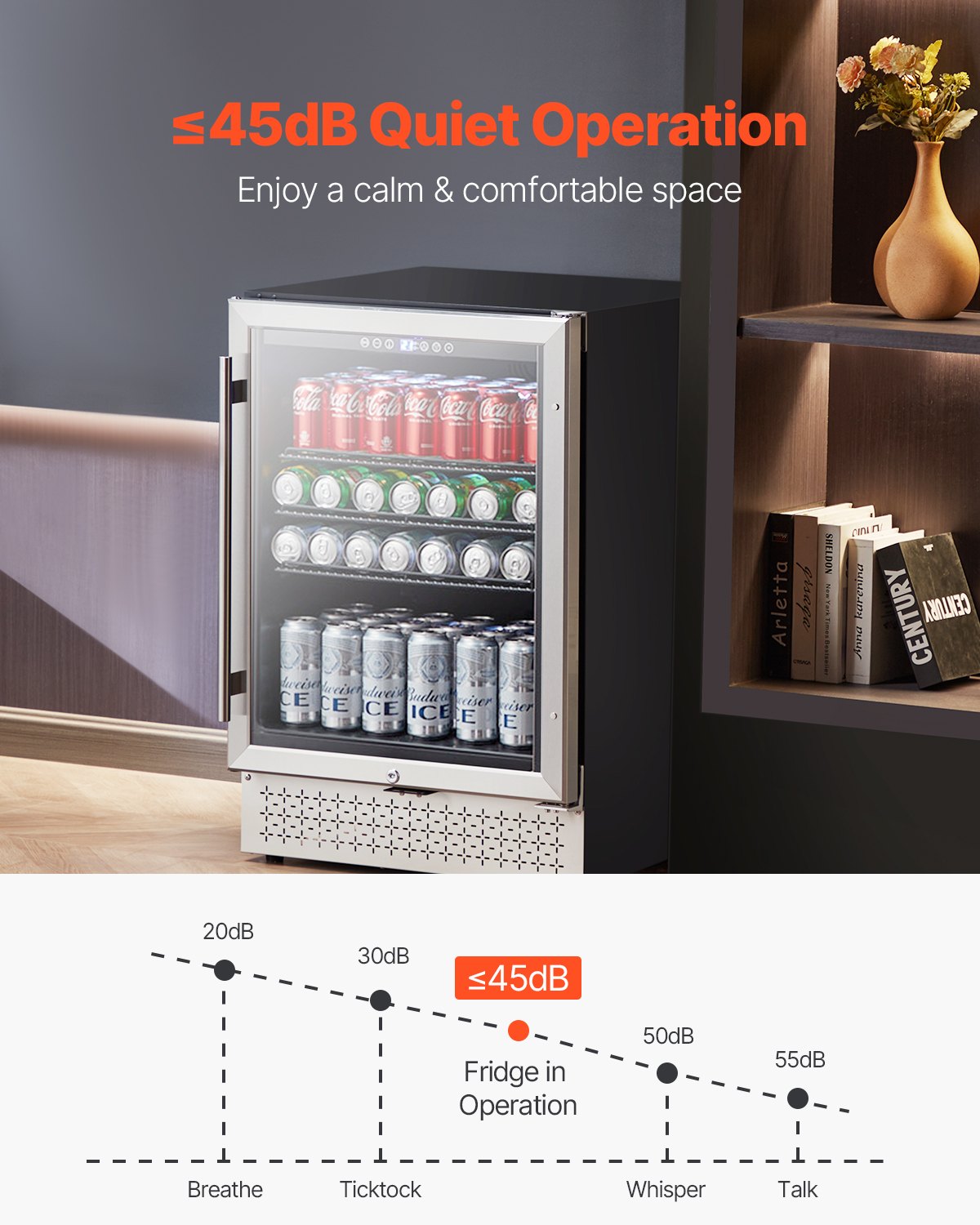 Beverage Refrigerator Cooler, 154 Can Beverage Fridge, Mini Fridge with Glass Door, Adjustable Shelves, Digital Temperature Control, Built-in & Freestanding Soda Beer Fridge for Home Office Bar
