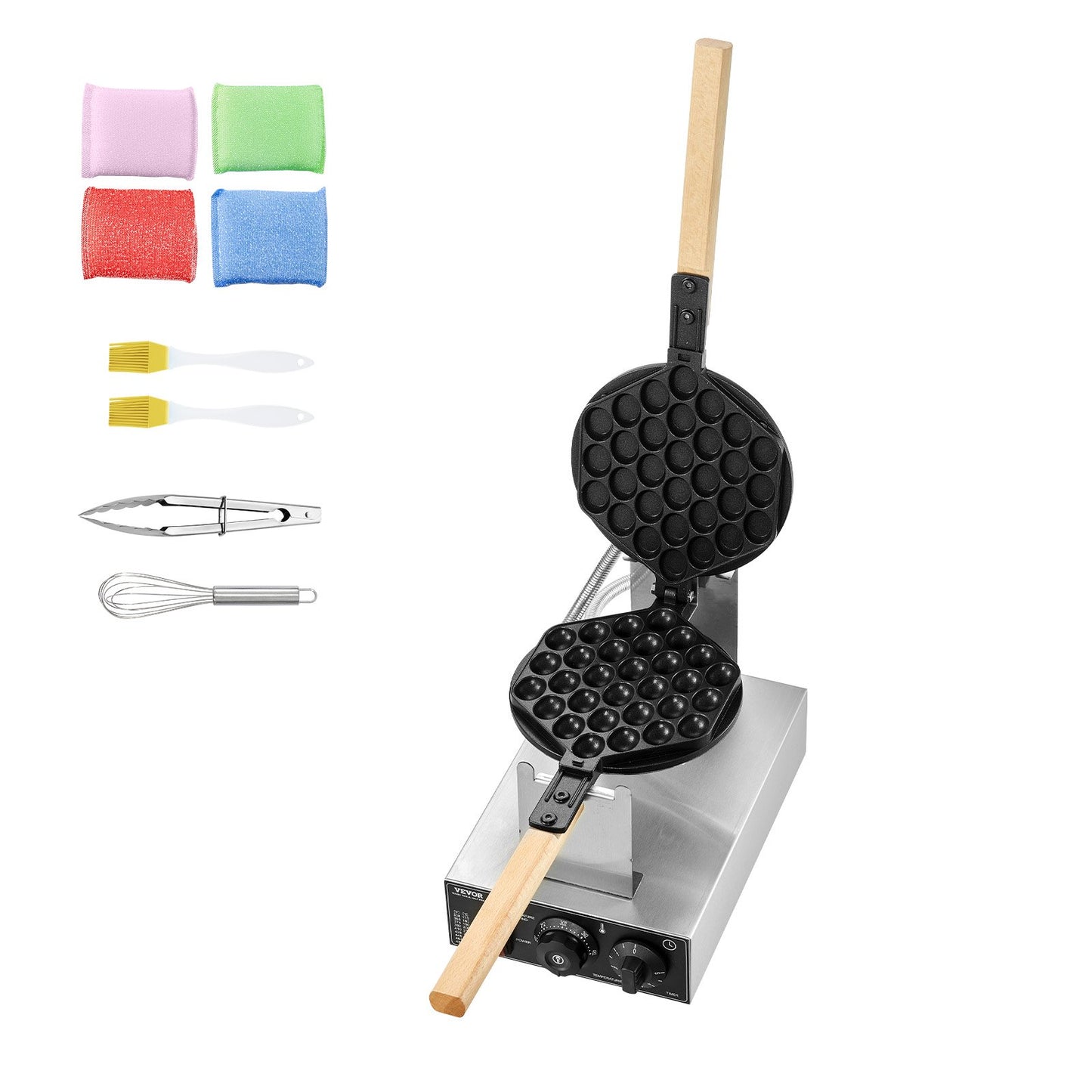 Commercial Bubble Waffle Machine Egg Pancake Baking Machine 1400W Non-stick