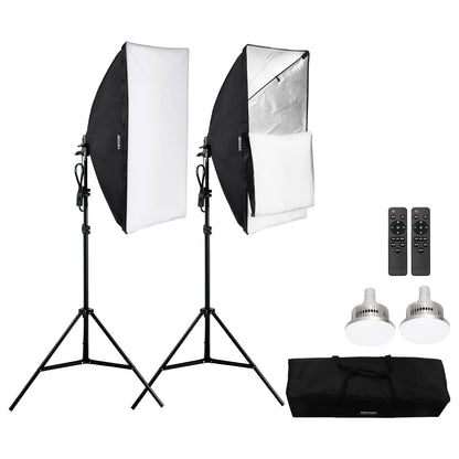 Softbox Lighting Kit 20 tum x 28 tum 45W 3000-6500K LED-lampor för fotografering