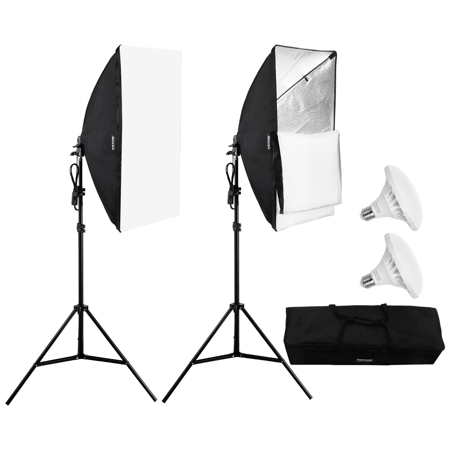 Softbox-Beleuchtungsset 20 Zoll x 28 Zoll 30 W 5500 K LED-Leuchten Verstellbarer Ständer