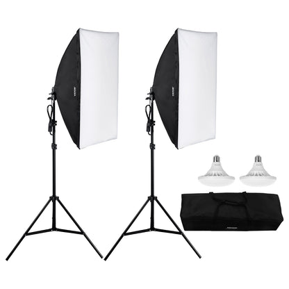 Softbox-Beleuchtungsset 20 Zoll x 28 Zoll 30 W 5500 K LED-Leuchten Verstellbarer Ständer