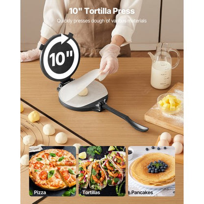 10 inch tortilla press chapati machine roti dough maker heavy duty cast iron