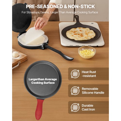 10 inch tortilla press chapati machine roti dough maker heavy duty cast iron