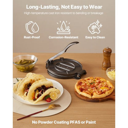 10 inch tortilla press chapati machine roti dough maker heavy duty cast iron
