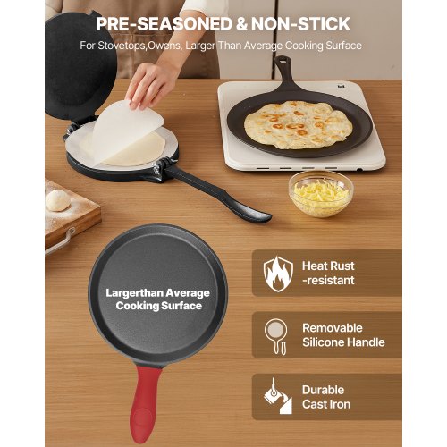 8 inch tortilla press chapati machine roti dough maker heavy duty cast iron