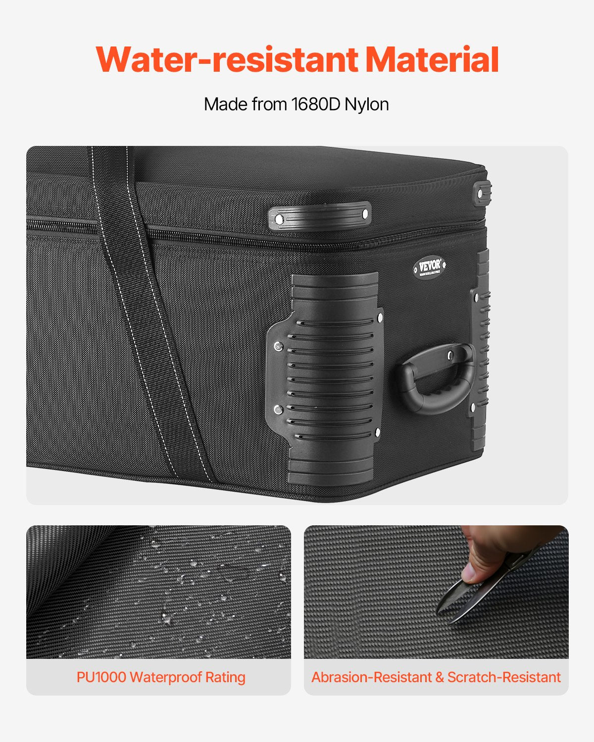 Studio Equipment Trolley Case, 51.57 x 14.37 x 14.96 in / 131 x 36.5 x 38 cm, Rolling Camera Bag, Carrying Bag with Wheels Straps Padded Compartment Handle, for Light Stands, Tripods, Telescopes