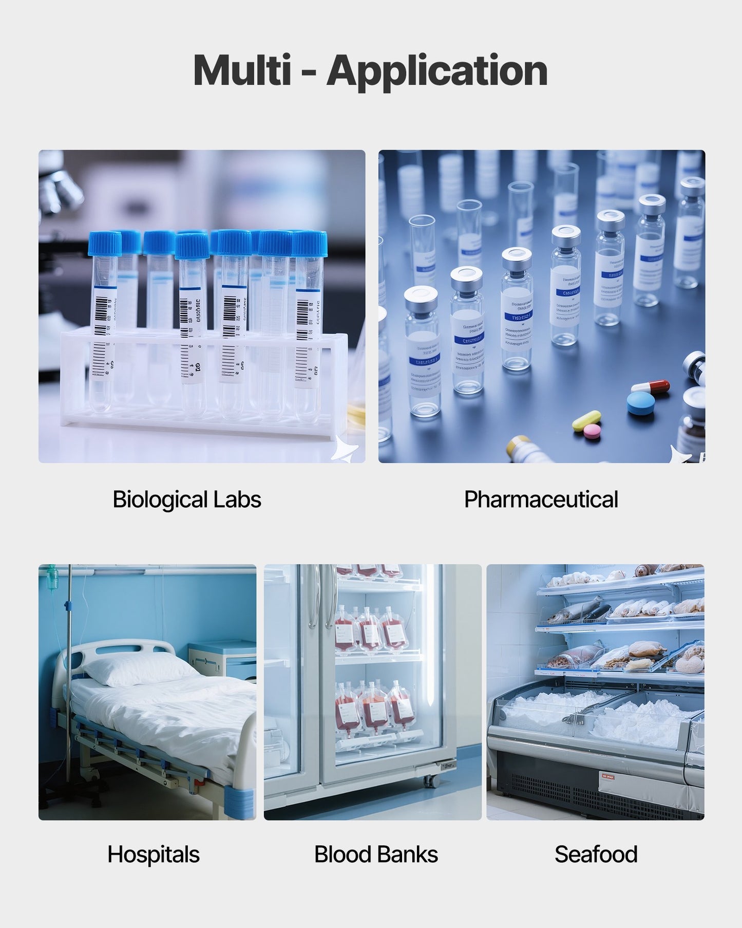 Ultra Low Temperature Freezer, 58 L, −40℉ to −123℉ Adjustable Temp Range, with Rollers and Digital Display, 304 Stainless Steel Liner, Low Temperature Lab Freezer for Laboratory Samples Storage