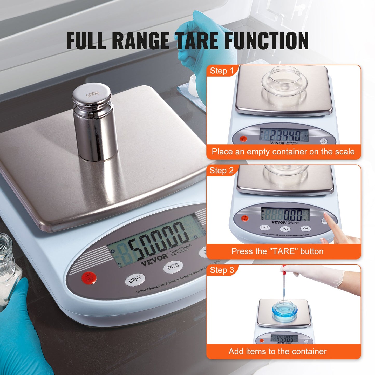 Analytical Balance Lab Scale 2000g x 0,01g 13 Units Conversion Electronic