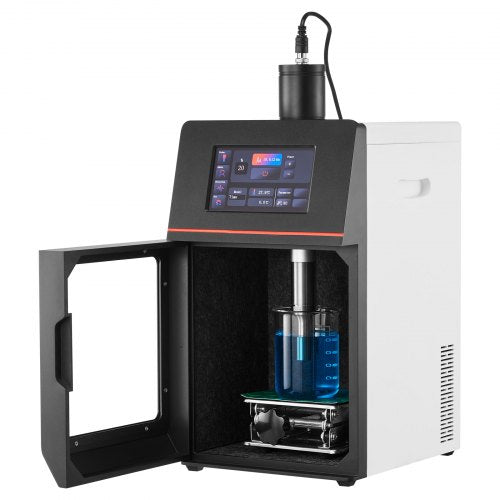 2 in 1 Ultrasonic Homogenizer, 2000W Power, 20KHz Frequency, 0.79 inch Titanium Alloy Probe, Continuous, Timer and Pulse Three Modes, Noise Reduction, Sonicator Processor Cell Disruptor Mixer