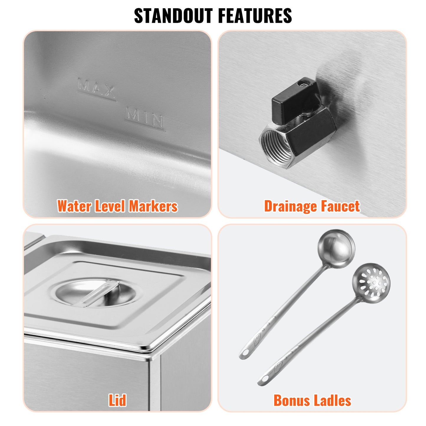 Commercial Electric Food Warmer 2-Pan Countertop Buffet 17L Bain Marie