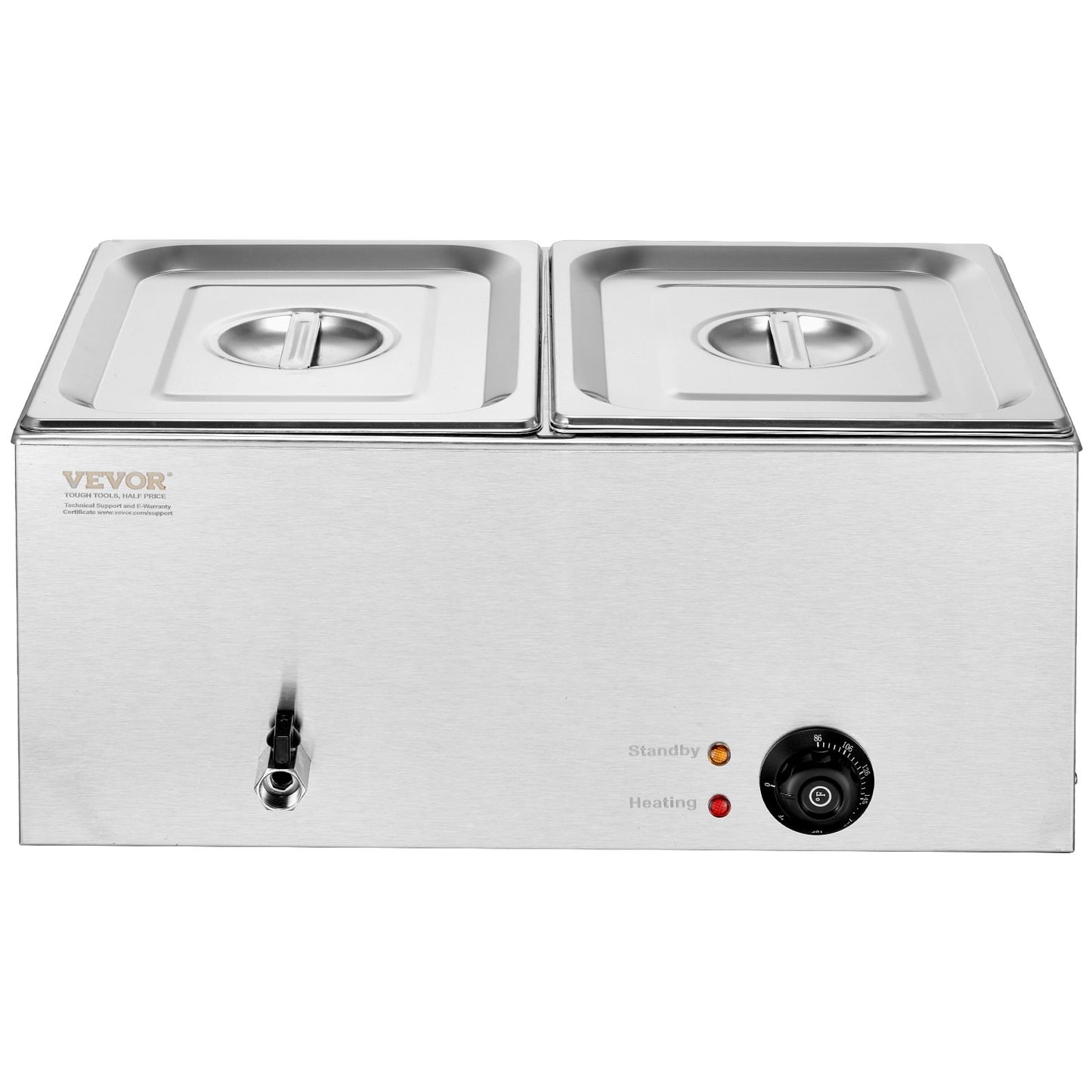 Commercial Electric Food Warmer 2-Pan Countertop Buffet 17L Bain Marie