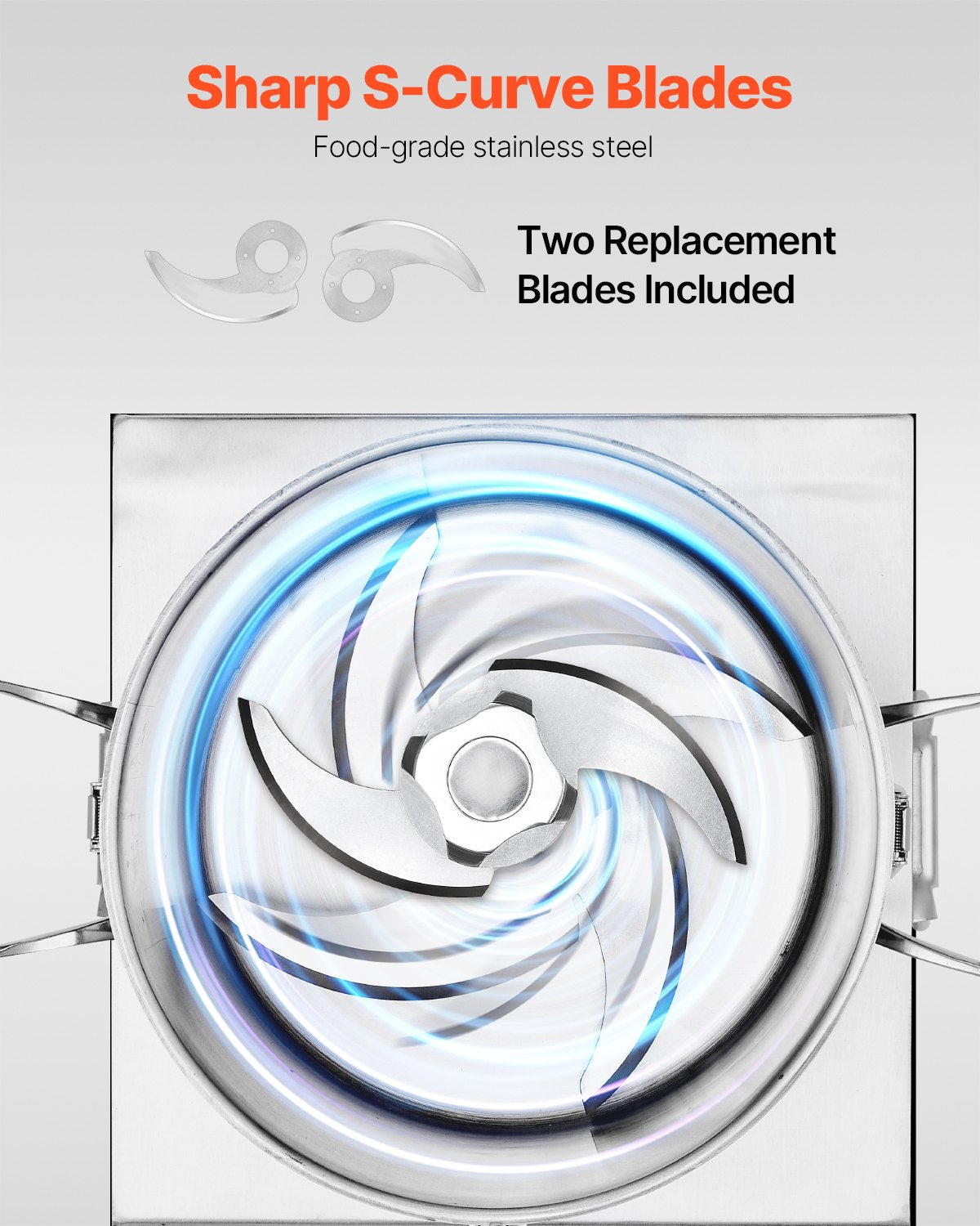 Food Processor &amp; Vegetable Chopper 10L Food Grade Stainless Steel Mixer